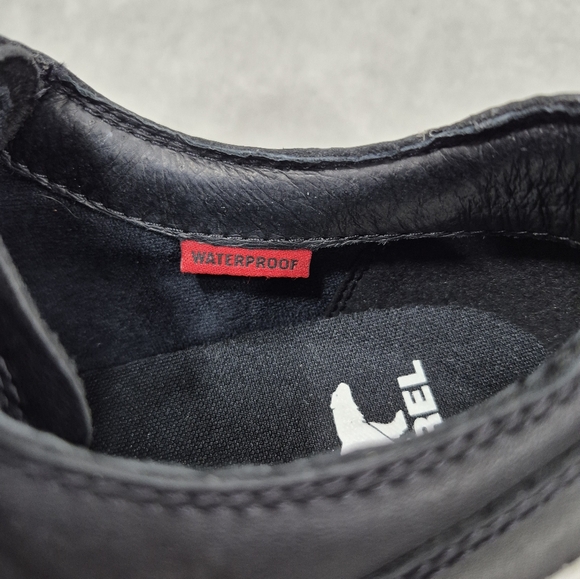 Sorel Caribou X waterproof platform sneaker shoes women's 7.5 black leather - Picture 11 of 13